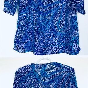 Trina Turk Blue and White Patterned Cover-Up